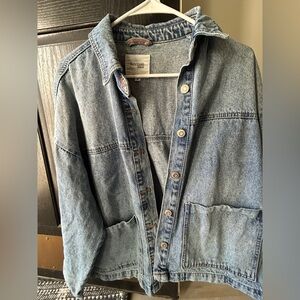 Kenzie Jeans Oversized Jean Jacket with Pockets